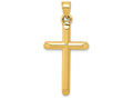 FJC Finejewelers 14k Yellow Gold 3d Hollow Cross Charm