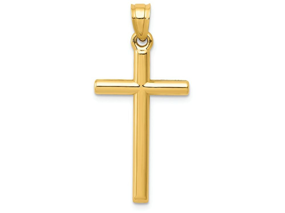 FJC Finejewelers 14k Yellow Gold Polished Hollow Cross Charm