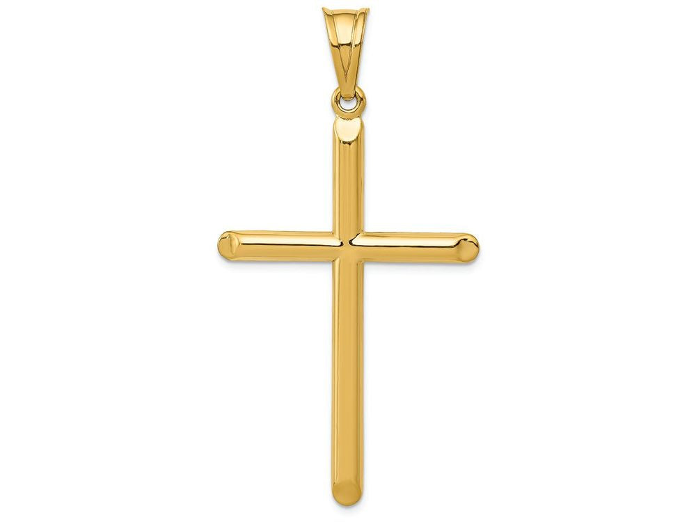 FJC Finejewelers 14k Yellow Gold 3d Hollow Cross Charm