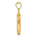 FJC Finejewelers 14k Yellow Gold Fleur De Lis Hollow Cross Charm