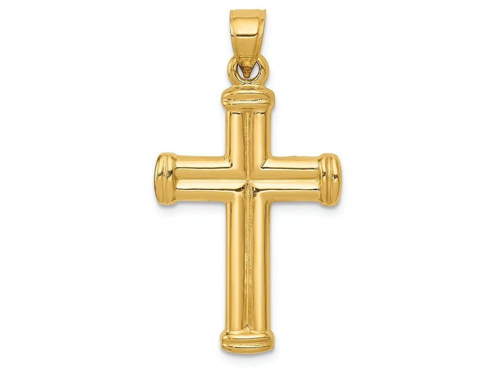 FJC Finejewelers 14k Yellow Gold Hollow Cross Charm