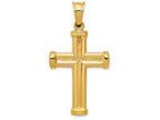 FJC Finejewelers 14k Yellow Gold Hollow Cross Charm