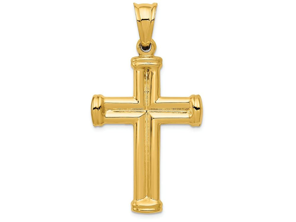 FJC Finejewelers 14k Yellow Gold Hollow Cross Charm
