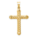 FJC Finejewelers 14k Yellow Gold Hollow Cross Charm