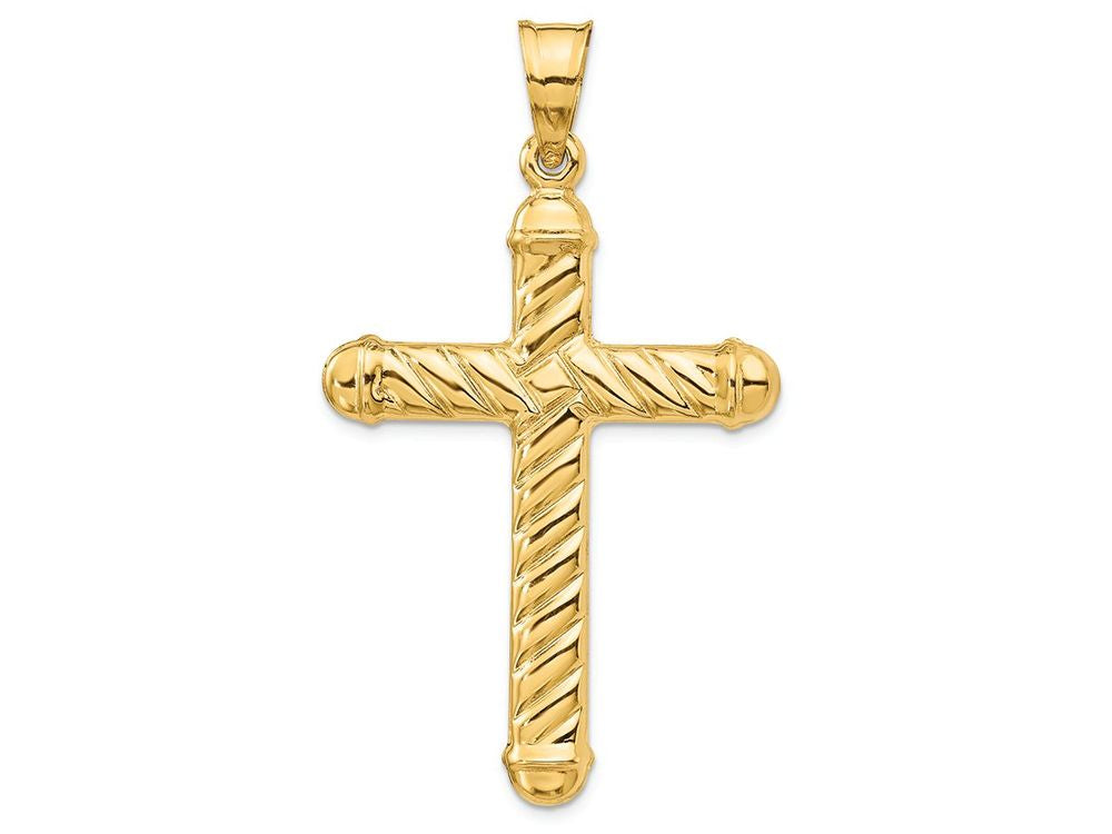 FJC Finejewelers 14k Yellow Gold Hollow Cross Charm