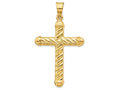 FJC Finejewelers 14k Yellow Gold Hollow Cross Charm