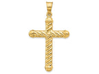 FJC Finejewelers 14k Yellow Gold Hollow Cross Charm