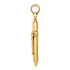 FJC Finejewelers 14k Yellow Gold Hollow Crucifix Charm