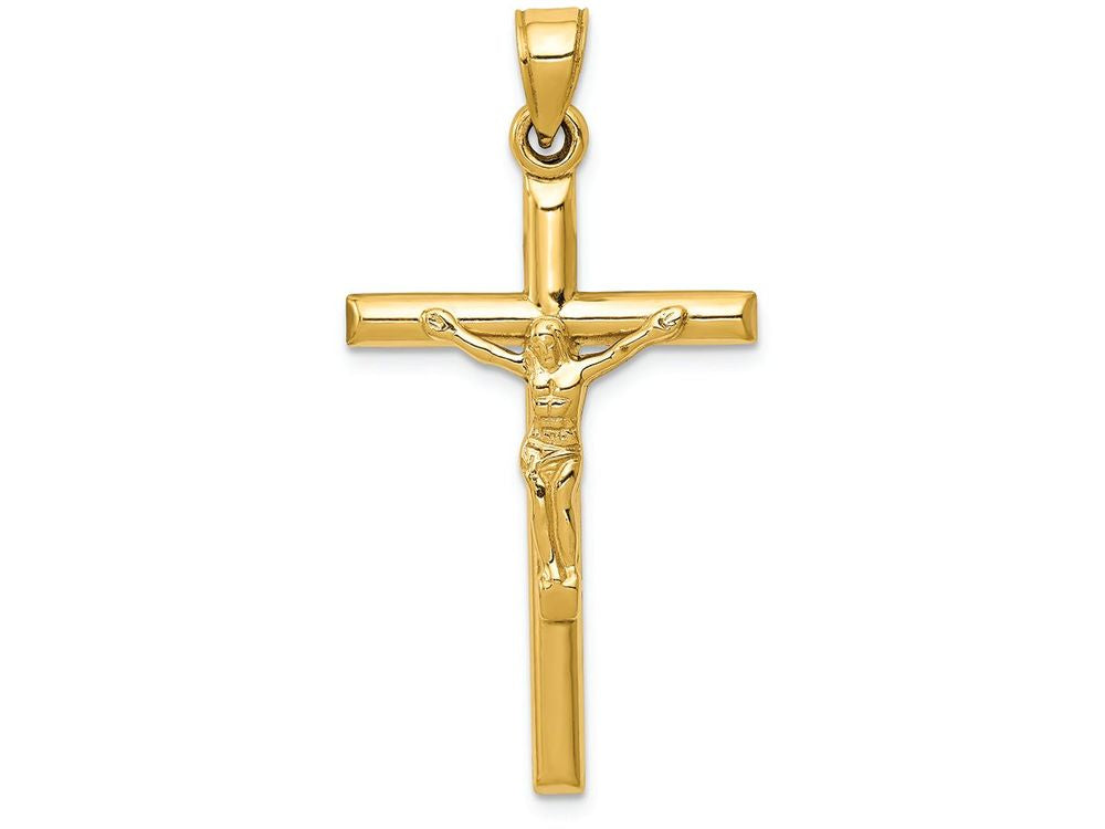 FJC Finejewelers 14k Yellow Gold Hollow Crucifix Charm