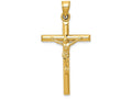 FJC Finejewelers 14k Yellow Gold Hollow Crucifix Charm