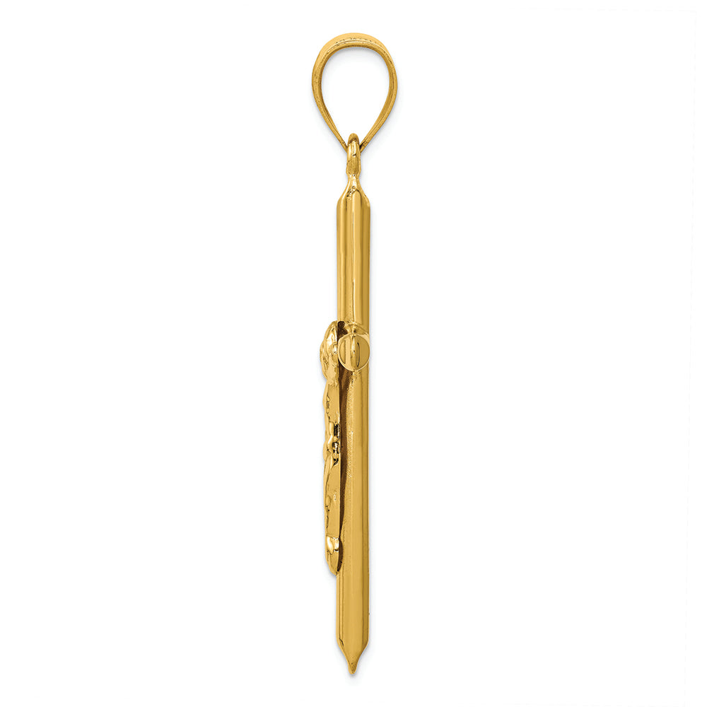 FJC Finejewelers 14k Yellow Gold Polished Hollow Crucifix Charm