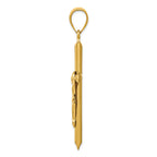 FJC Finejewelers 14k Yellow Gold Polished Hollow Crucifix Charm