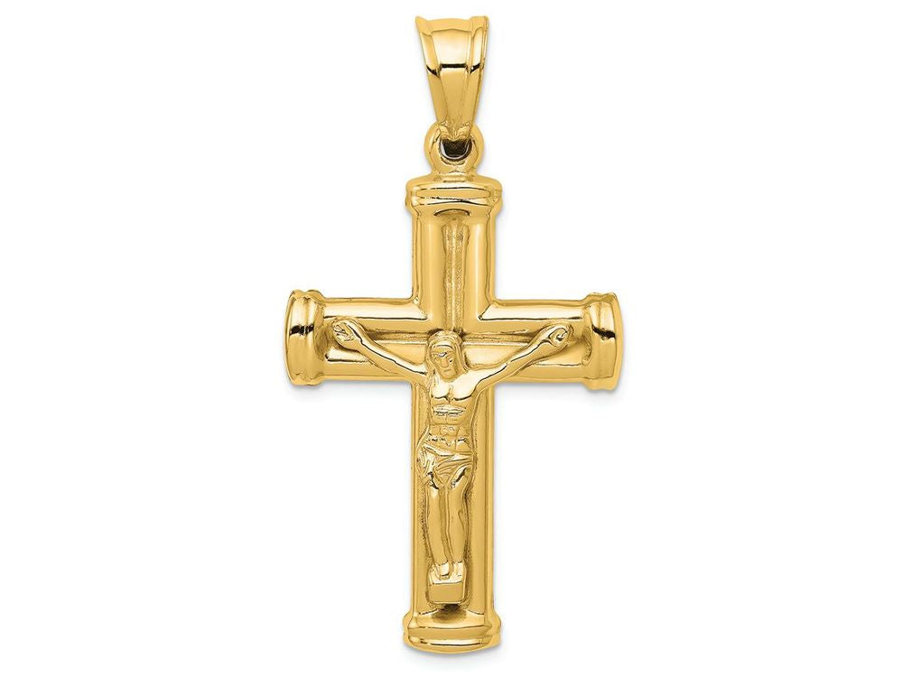 FJC Finejewelers 14k Yellow Gold Reversible Crucifixcross Charm