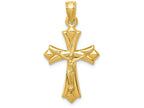 FJC Finejewelers 14k Yellow Gold Reversible Crucifixcross Charm