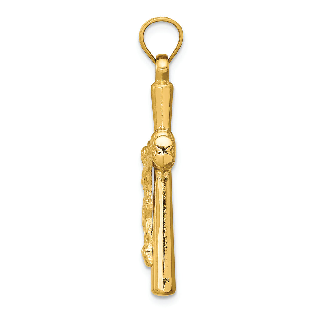 FJC Finejewelers 14k Yellow Gold Reversible Crucifixcross Charm