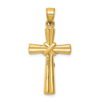 FJC Finejewelers 14k Yellow Gold Reversible Crucifixcross Charm