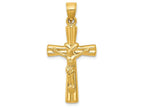 FJC Finejewelers 14k Yellow Gold Reversible Crucifixcross Charm