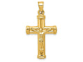 FJC Finejewelers 14k Yellow Gold Reversible Crucifixcross Charm