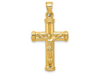 FJC Finejewelers 14k Yellow Gold Reversible Crucifixcross Charm