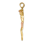 FJC Finejewelers 14k Two-tone Gold Rose Corpus Charm