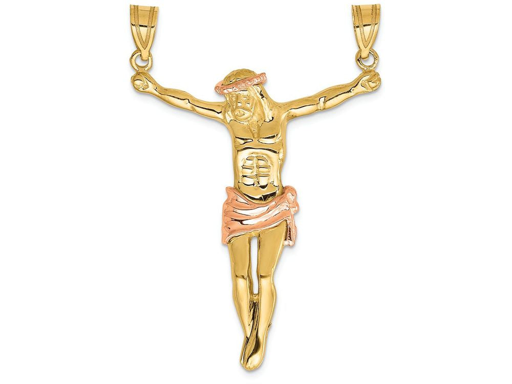FJC Finejewelers 14k Two-tone Gold Rose Corpus Charm