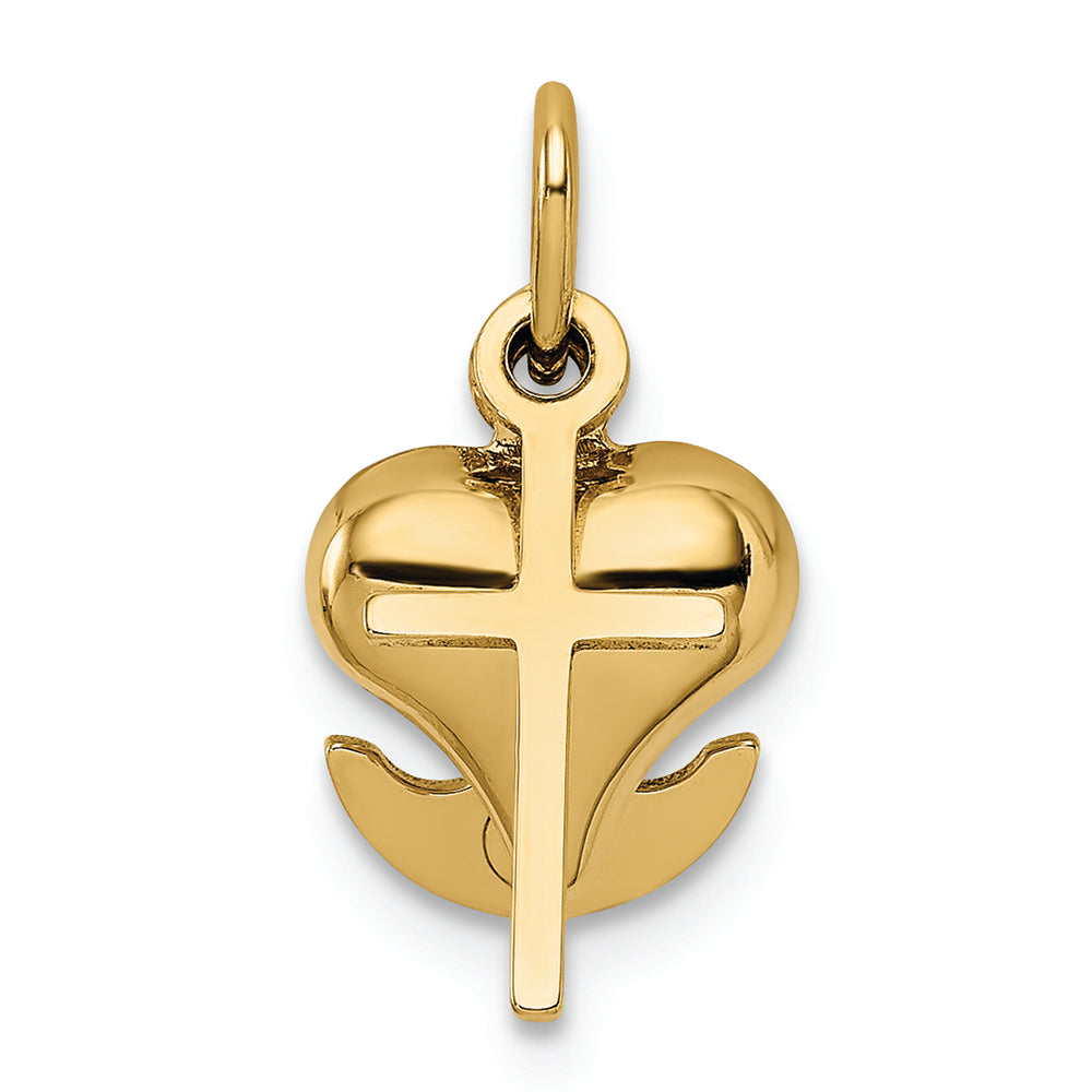 FJC Finejewelers 14k Yellow Gold Faith  Hope And Charity Charm