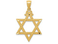 FJC Finejewelers 14k Yellow Gold Bright Cut Star Of David Charm