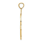 FJC Finejewelers 14k Yellow Gold Bright Cut Filigree Chamseh Charm