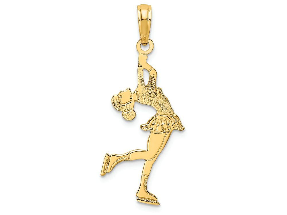 FJC Finejewelers 14k Yellow Gold Ice Skater Turning Charm
