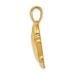 FJC Finejewelers 14k Yellow Gold Soccer Shoe Kicking Ball Charm