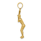 FJC Finejewelers 14k Yellow Gold 3d Baseball Player with Bat P Charm