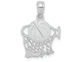 FJC Finejewelers 14k White Gold Basketball In Net Charm