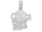 FJC Finejewelers 14k White Gold Basketball In Net Charm