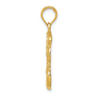 FJC Finejewelers 14k Yellow Gold Swoosh Basketball And Net Charm