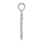 FJC Finejewelers 14k White Gold Swoosh Basketball And Net Charm