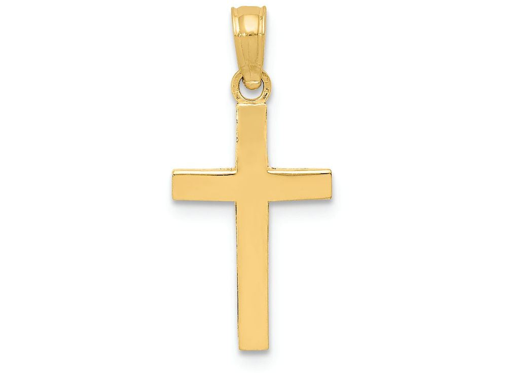 FJC Finejewelers 14k Yellow Gold Beveled Cross Charm