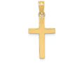 FJC Finejewelers 14k Yellow Gold Beveled Cross Charm