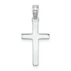 FJC Finejewelers 14k White Gold Beveled Cross with Square Tips Charm
