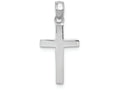 FJC Finejewelers 14k White Gold Beveled Cross with Square Tips Charm