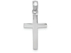 FJC Finejewelers 14k White Gold Beveled Cross with Square Tips Charm