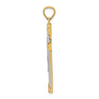 FJC Finejewelers 14k Two-tone Gold Bright Cut Cross Charm
