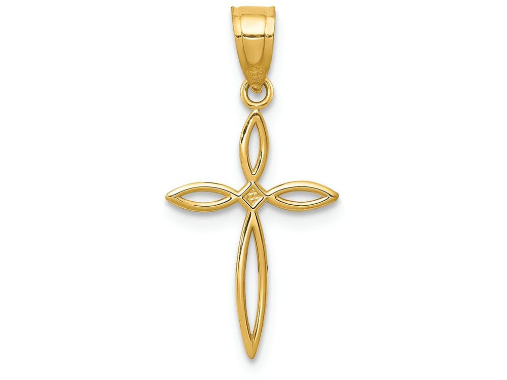 FJC Finejewelers 14k Yellow Gold Passion Cross Charm