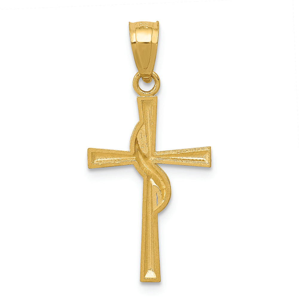 FJC Finejewelers 14k Yellow Gold Polished Cross Charm