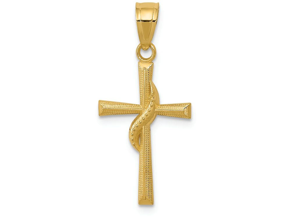 FJC Finejewelers 14k Yellow Gold Polished Cross Charm