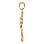 FJC Finejewelers 14k Two-tone Gold Polished Cross Charm