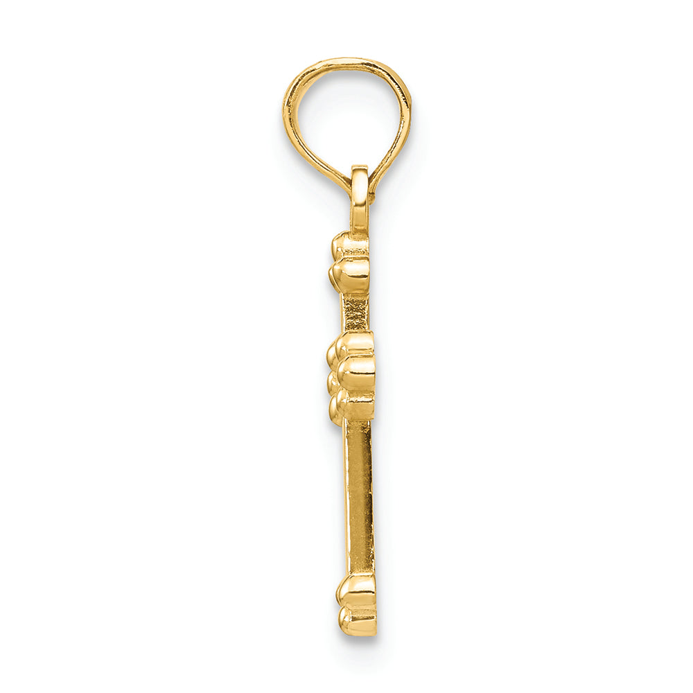 FJC Finejewelers 14k Yellow Gold Budded Cross Charm