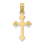 FJC Finejewelers 14k Yellow Gold Budded Cross Charm