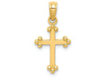 FJC Finejewelers 14k Yellow Gold Budded Cross Charm
