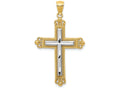 FJC Finejewelers 14k Two-tone Gold Cross Charm