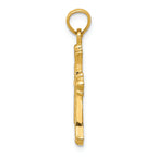 FJC Finejewelers 14k Yellow Gold Budded Cross Charm